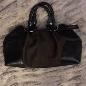 Vintage Kenneth Cole leather trimmed purse.